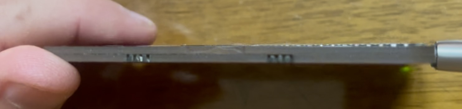 MagLED card z-profile — two bonded PCBs no thicker than a normal business card