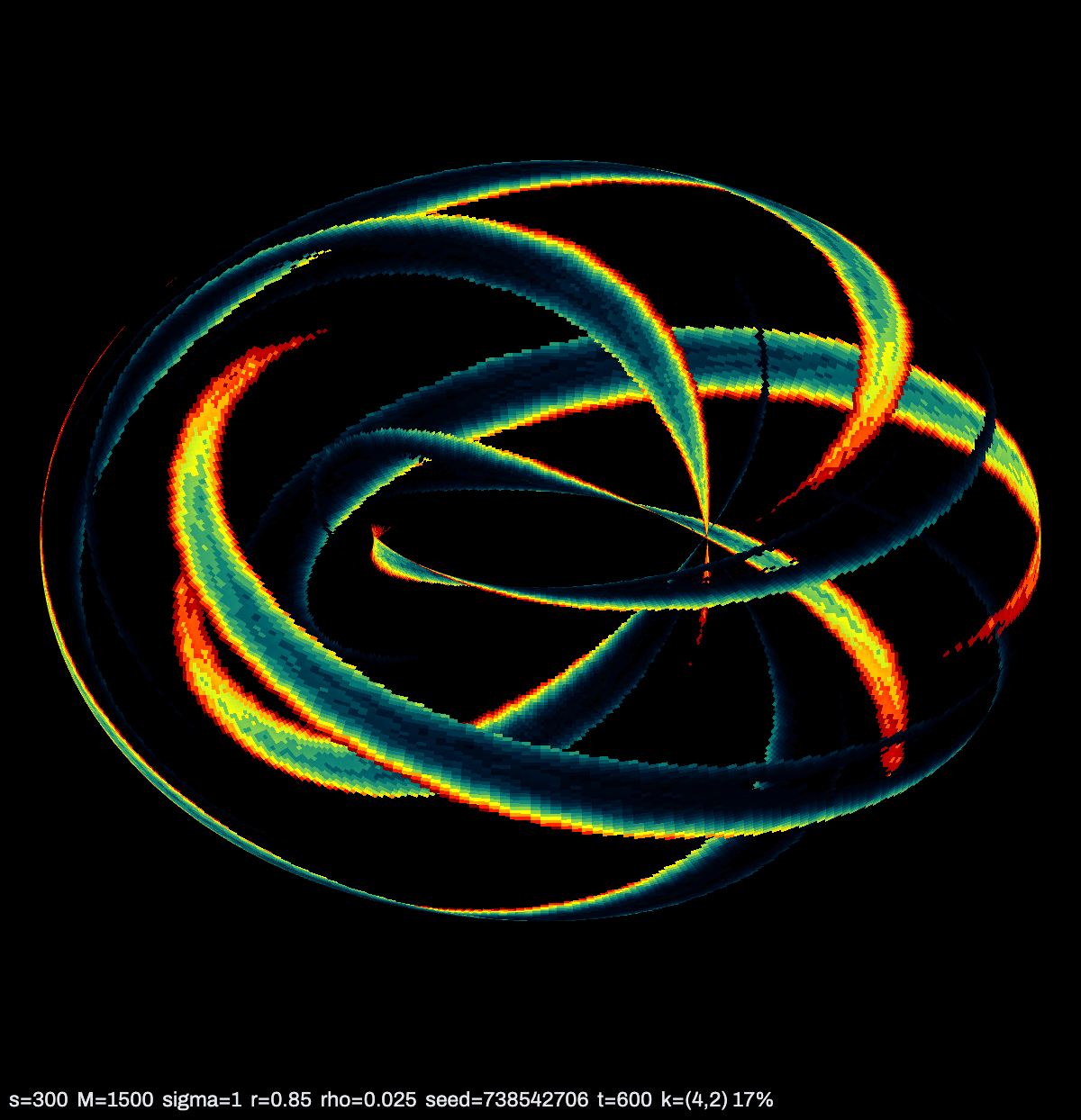 Place-cell attractor network activity wrapped onto a 3D torus
